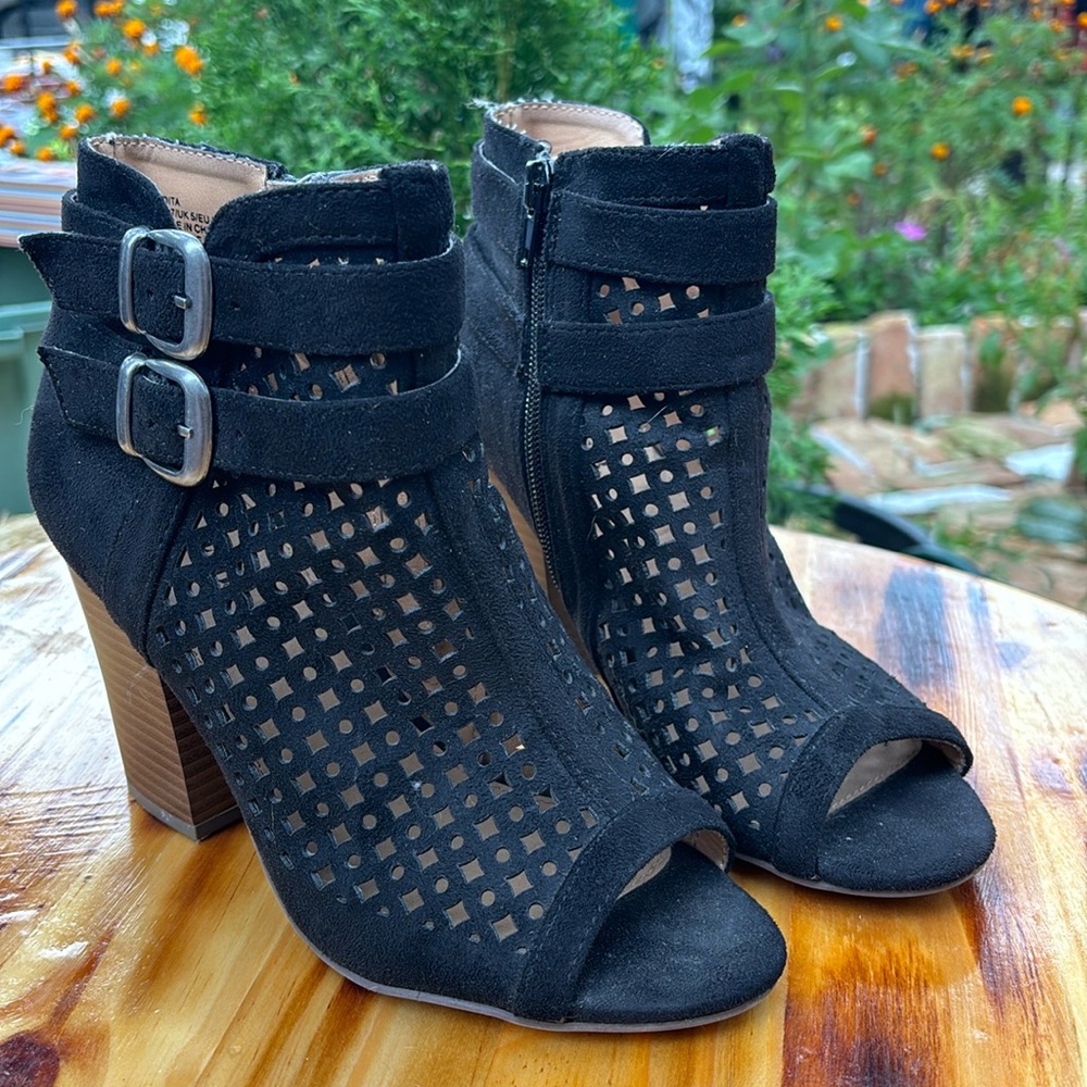 Adorable open toe booties